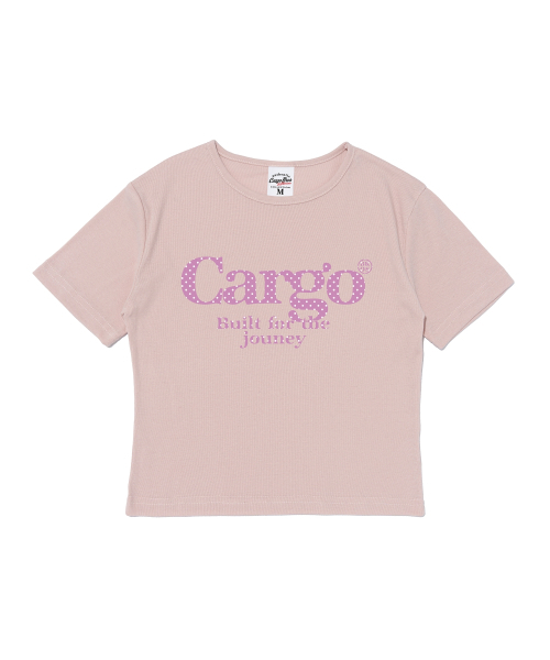 CARGOBROS FOR WOMAN(カーゴブロスフォーウィメン)の「ドットロゴショート半袖Tシャツ(ピンク)(Tシャツ/カットソー・レディース・その他・FREE)」の1枚目の写真
