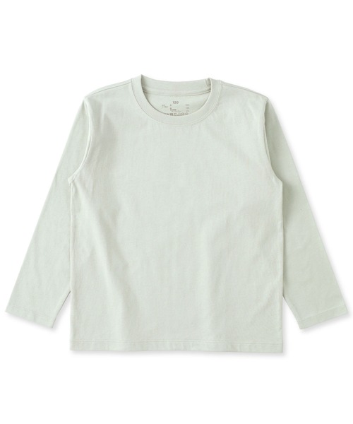 無印良品(ムジルシリョウヒン)の「キッズ 綿天竺編みクルーネック長袖Tシャツ 無地(Tシャツ/カットソー・キッズ・オフホワイト/ブラック/グリーン系/ピンク系/ネイビー・110/120/130/140/150)」の3枚目の写真