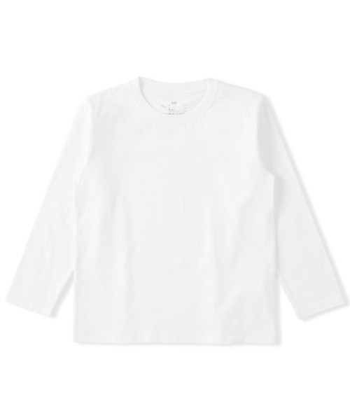 無印良品(ムジルシリョウヒン)の「キッズ 綿天竺編みクルーネック長袖Tシャツ 無地(Tシャツ/カットソー・キッズ・オフホワイト/ブラック/グリーン系/ピンク系/ネイビー・110/120/130/140/150)」の2枚目の写真