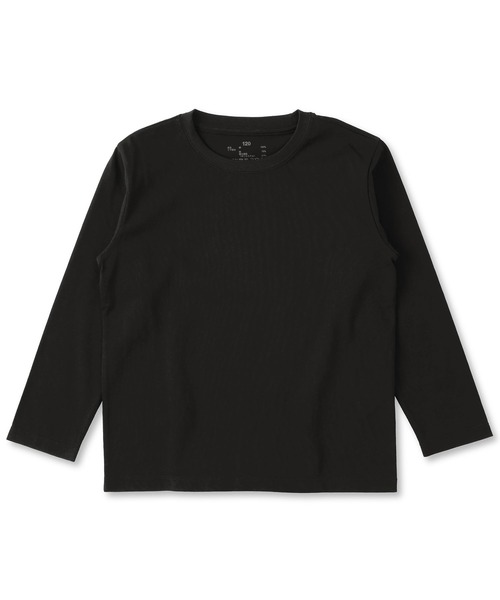 無印良品(ムジルシリョウヒン)の「キッズ 綿天竺編みクルーネック長袖Tシャツ 無地(Tシャツ/カットソー・キッズ・オフホワイト/ブラック/グリーン系/ピンク系/ネイビー・110/120/130/140/150)」の1枚目の写真