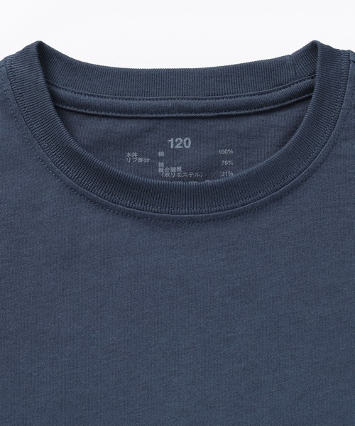 無印良品(ムジルシリョウヒン)の「キッズ 綿天竺編みクルーネック長袖Tシャツ 無地(Tシャツ/カットソー・キッズ・オフホワイト/ブラック/グリーン系/ピンク系/ネイビー・110/120/130/140/150)」の7枚目の写真