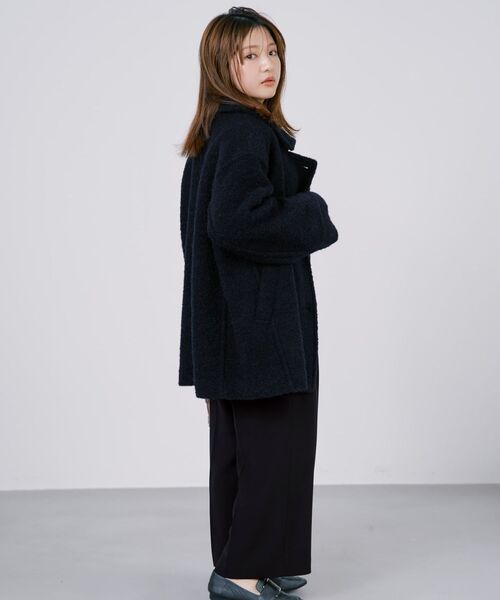 COHINA(コヒナ)の「トリアセジョーゼットストレートパンツ-short & regular 【低身長・小柄女性】(スラックス・レディース・ネイビー/ベージュ/ブラック・M-Regular/S-Regular/XS-Regular/M-Short/S-Short/XS-Short)」の10枚目の写真