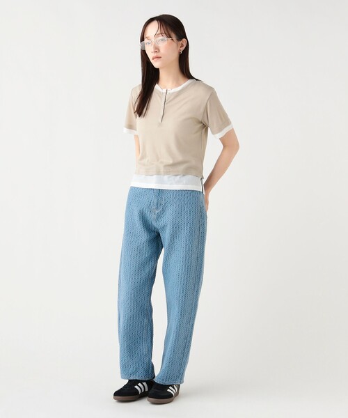 BEAMS HEART（ビームスハート）の「ヘンリーネック レイヤード プルオーバー（Tシャツ/カットソー・レディース・ブラウン系その他2/ブラウン/ライトグレー/ブラウン系その他・FREE）」の13枚目の写真