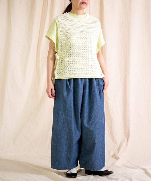 Brocante（ブロカント）の「[Brocante / ブロカント] コットンニット ダンテルジレ（ベスト・レディース・アイボリー/ブラウン/ミント/ブラック・2）」の21枚目の写真