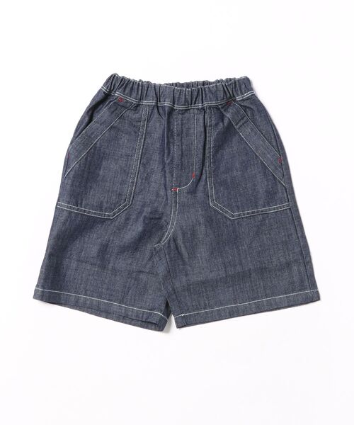 RAGMART(ラグマート)の「デニム5分丈パンツ(デニムパンツ・キッズ・ネイビー/ブルー/アイボリー・130cm/120cm/110cm/100cm)」の2枚目の写真