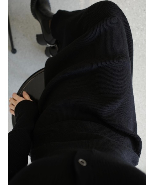 amel（エイメル）の「ボタンレイヤードデザインニットワンピース / ブラック（ワンピース・レディース・ブラック・FREE）」の11枚目の写真