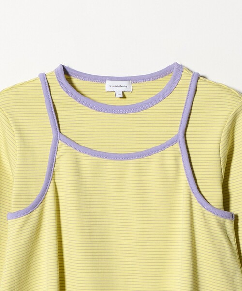 green label relaxing（グリーンレーベルリラクシング）の「ボーダーTシャツ＋キャミソール セット / キッズ 140cm-160cm（Tシャツ/カットソー・キッズ・パープル/イエロー/オフホワイト・160cm/150cm/140cm）」の20枚目の写真