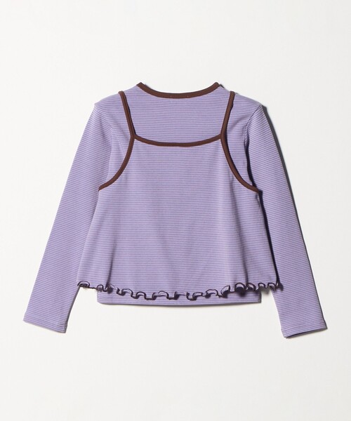 green label relaxing（グリーンレーベルリラクシング）の「ボーダーTシャツ＋キャミソール セット / キッズ 140cm-160cm（Tシャツ/カットソー・キッズ・パープル/イエロー/オフホワイト・160cm/150cm/140cm）」の8枚目の写真