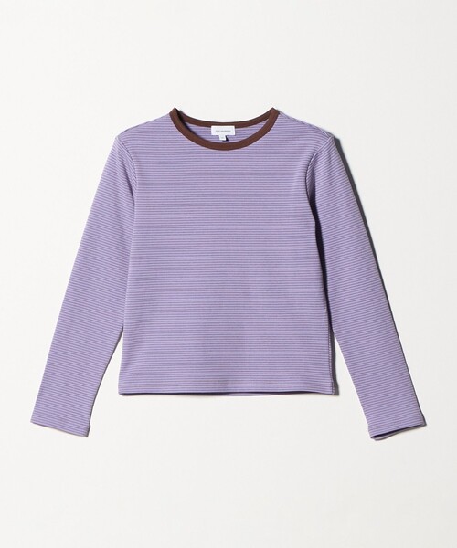 green label relaxing（グリーンレーベルリラクシング）の「ボーダーTシャツ＋キャミソール セット / キッズ 140cm-160cm（Tシャツ/カットソー・キッズ・パープル/イエロー/オフホワイト・160cm/150cm/140cm）」の5枚目の写真