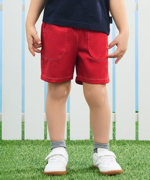 combimini(コンビミニ)の「ストレッチツイルショートパンツ(その他パンツ・キッズ・レッド/ベージュ/ダークグレー・80/90/100/110/120)」の1枚目の写真