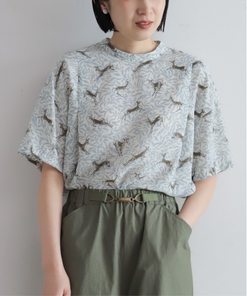 NOMBRE IMPAIR（ノンブルアンペール）の「【予約】バンビプリント　後開きTブラウス（シャツ/ブラウス・レディース・ブルー・FREE）」の5枚目の写真