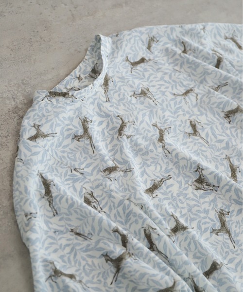 NOMBRE IMPAIR（ノンブルアンペール）の「【予約】バンビプリント　後開きTブラウス（シャツ/ブラウス・レディース・ブルー・FREE）」の12枚目の写真