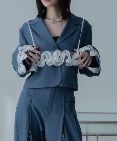 VACANCY（ヴァカンシー）の「ダブルフリルチュールビスチェ（その他トップス・レディース・ブラック/ホワイト・FREE）」の20枚目の写真