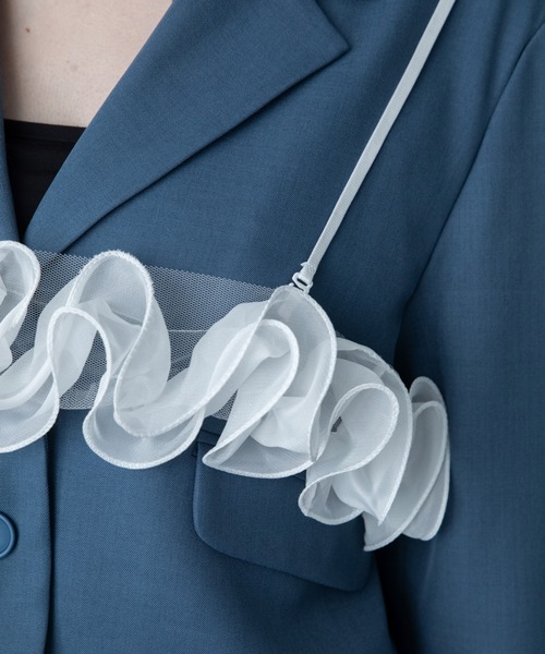 VACANCY（ヴァカンシー）の「ダブルフリルチュールビスチェ（その他トップス・レディース・ブラック/ホワイト・FREE）」の21枚目の写真