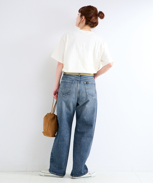 Lee（リー）の「ウォッシャブル / LEE / リー 別注 DADDY PANTS（デニムパンツ・レディース・サックスブルー/ブルー・SMALL/MEDIUM）」の5枚目の写真