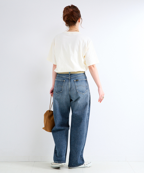 Lee（リー）の「ウォッシャブル / LEE / リー 別注 DADDY PANTS（デニムパンツ・レディース・サックスブルー/ブルー・SMALL/MEDIUM）」の6枚目の写真
