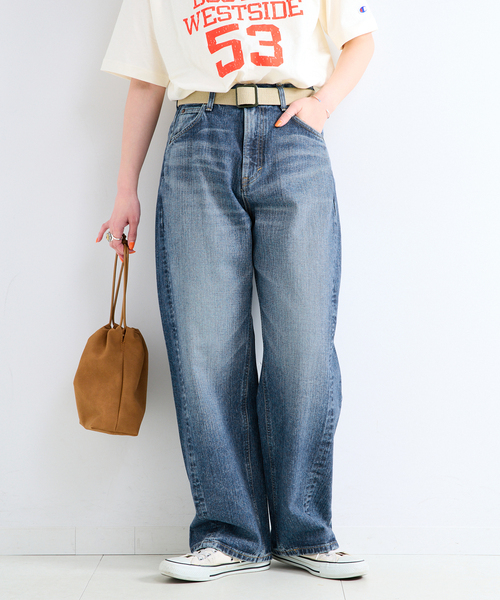 Lee（リー）の「ウォッシャブル / LEE / リー 別注 DADDY PANTS（デニムパンツ・レディース・サックスブルー/ブルー・SMALL/MEDIUM）」の7枚目の写真