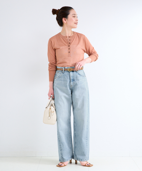 Lee（リー）の「ウォッシャブル / LEE / リー 別注 DADDY PANTS（デニムパンツ・レディース・サックスブルー/ブルー・SMALL/MEDIUM）」の12枚目の写真