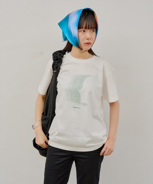 WHIMSIC(ウィムジック)の「【WHIMSIC/2サイズ展開】スピークイージーシルクスクリーンプリントT(Tシャツ/カットソー・メンズ・ピンク/ホワイト/ネイビー/シルバー・2/1)」の8枚目の写真