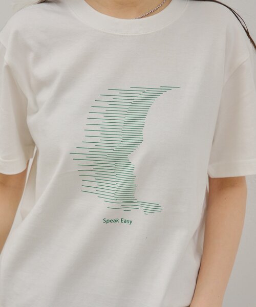 WHIMSIC(ウィムジック)の「【WHIMSIC/2サイズ展開】スピークイージーシルクスクリーンプリントT(Tシャツ/カットソー・メンズ・ピンク/ホワイト/ネイビー/シルバー・2/1)」の11枚目の写真