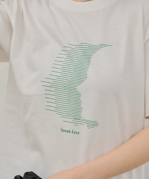 WHIMSIC(ウィムジック)の「【WHIMSIC/2サイズ展開】スピークイージーシルクスクリーンプリントT(Tシャツ/カットソー・メンズ・ピンク/ホワイト/ネイビー/シルバー・2/1)」の12枚目の写真