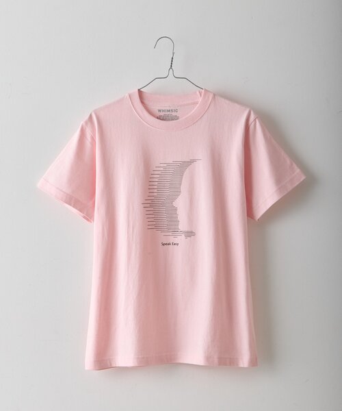 WHIMSIC(ウィムジック)の「【UNISEX/2サイズ展開】スピークイージーシルクスクリーンプリントT(Tシャツ/カットソー・メンズ・ピンク/ホワイト/ネイビー/シルバー・2/1)」の10枚目の写真