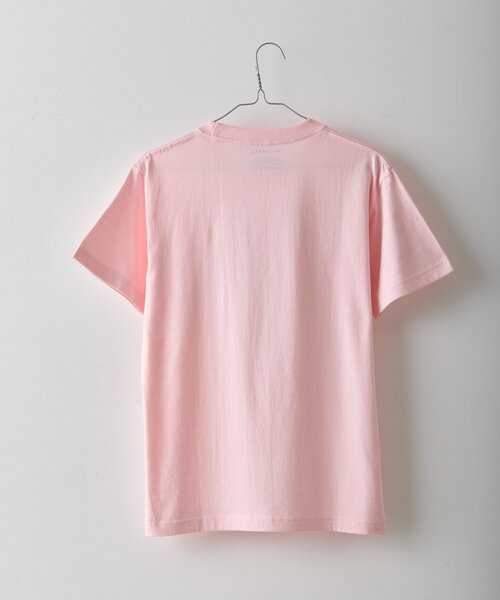WHIMSIC(ウィムジック)の「【UNISEX/2サイズ展開】スピークイージーシルクスクリーンプリントT(Tシャツ/カットソー・メンズ・ピンク/ホワイト/ネイビー/シルバー・2/1)」の16枚目の写真