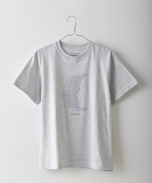 WHIMSIC(ウィムジック)の「【UNISEX/2サイズ展開】スピークイージーシルクスクリーンプリントT(Tシャツ/カットソー・メンズ・ピンク/ホワイト/ネイビー/シルバー・2/1)」の20枚目の写真