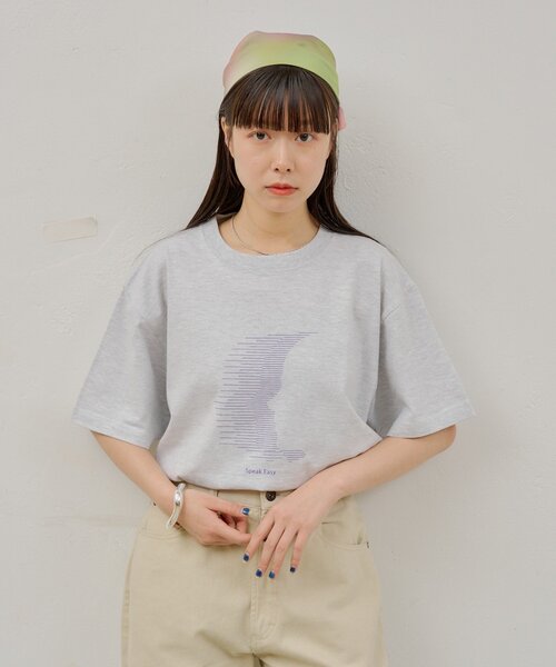 WHIMSIC(ウィムジック)の「【UNISEX/2サイズ展開】スピークイージーシルクスクリーンプリントT(Tシャツ/カットソー・メンズ・ピンク/ホワイト/ネイビー/シルバー・2/1)」の21枚目の写真