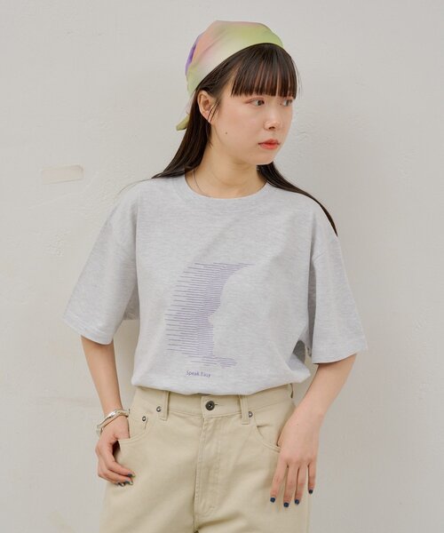 WHIMSIC(ウィムジック)の「【UNISEX/2サイズ展開】スピークイージーシルクスクリーンプリントT(Tシャツ/カットソー・メンズ・ピンク/ホワイト/ネイビー/シルバー・2/1)」の22枚目の写真