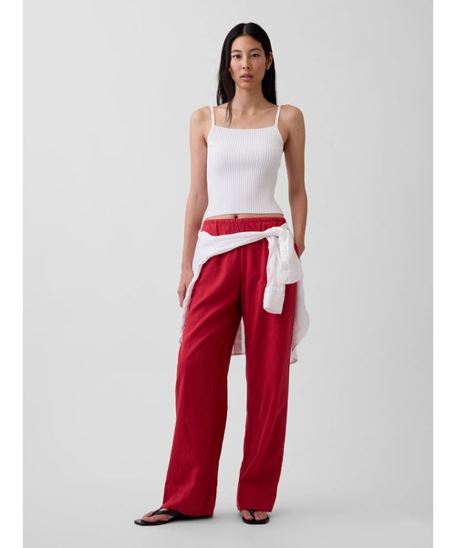 GAP（ギャップ）の「リネンブレンド リラックスフィット ワイドパンツ（その他パンツ・レディース・ブラック/ナチュラル/レッド/ブラウン・XXS/L/M/S/XS）」の8枚目の写真