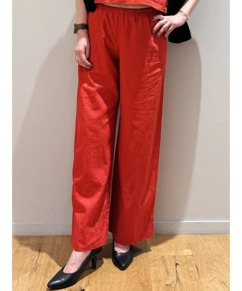 GAP（ギャップ）の「リネンブレンド リラックスフィット ワイドパンツ（その他パンツ・レディース・ブラック/ナチュラル/レッド/ブラウン・XXS/L/M/S/XS）」の17枚目の写真