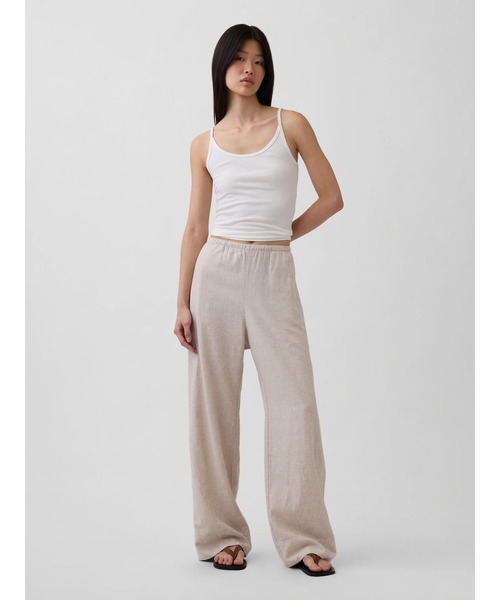 GAP（ギャップ）の「リネンブレンド リラックスフィット ワイドパンツ（その他パンツ・レディース・ブラック/ナチュラル/レッド/ブラウン・XXS/L/M/S/XS）」の10枚目の写真