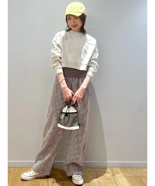 GAP（ギャップ）の「リネンブレンド リラックスフィット ワイドパンツ（その他パンツ・レディース・ブラック/ナチュラル/レッド/ブラウン・XXS/L/M/S/XS）」の19枚目の写真