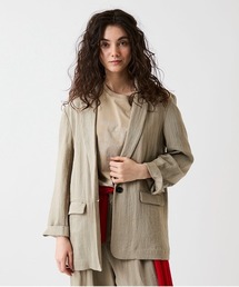 leswel（レスウェル）の「【M L】リネンライクイージージャケット（テーラードジャケット）」