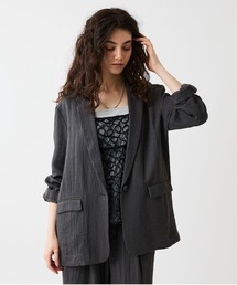 leswel（レスウェル）の「【M L】リネンライクイージージャケット（テーラードジャケット）」