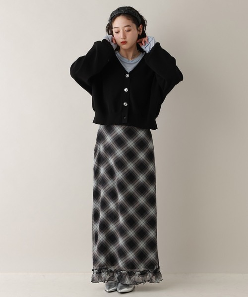 RAGEBLUE(レイジブルー)の「デコボタンニットカーディガン(カーディガン/ボレロ・レディース・グレー/ブルー/ブラック・FREE)」の5枚目の写真