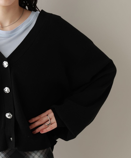 RAGEBLUE(レイジブルー)の「デコボタンニットカーディガン(カーディガン/ボレロ・レディース・グレー/ブルー/ブラック・FREE)」の19枚目の写真