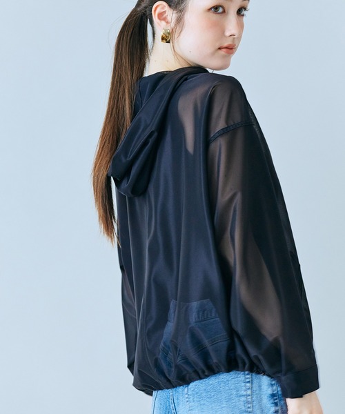 Audie a Muses(オーディアミューズ)の「シアーメッシュジップアップブルゾン(ブルゾン・レディース・ベージュ/ブラック・38/42)」の20枚目の写真