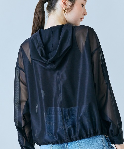 Audie a Muses(オーディアミューズ)の「シアーメッシュジップアップブルゾン(ブルゾン・レディース・ベージュ/ブラック・38/42)」の21枚目の写真