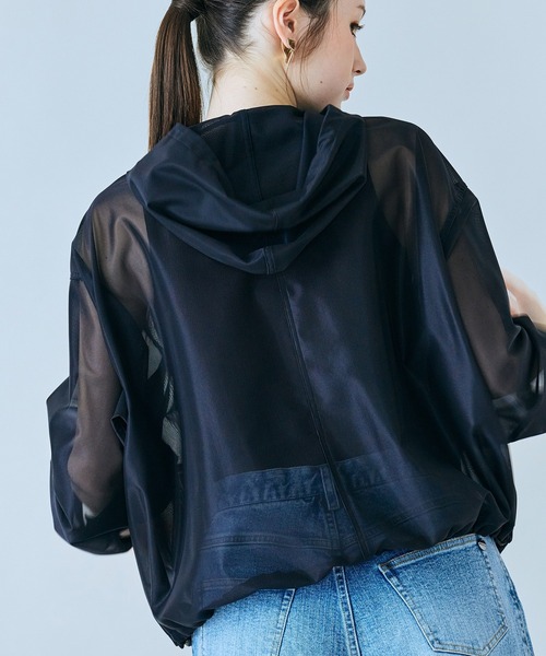 Audie a Muses(オーディアミューズ)の「シアーメッシュジップアップブルゾン(ブルゾン・レディース・ベージュ/ブラック・38/42)」の22枚目の写真