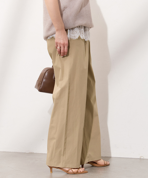 JOURNAL STANDARD（ジャーナルスタンダード）の「《追加》【撥水/接触冷感/洗える/UVカット】リネンナイロンストレッチワイドパンツ（その他パンツ・レディース・ベージュ系その他/グレー/ブラック・38/36/40）」の8枚目の写真