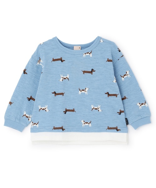 petit main(プティマイン)の「【防汚】マルチ柄長袖Tシャツ(Tシャツ/カットソー・キッズ・トップグレー/サックスブルー/カラフル/グリーン・130cm/100cm/80cm/120cm/90cm/110cm)」の9枚目の写真