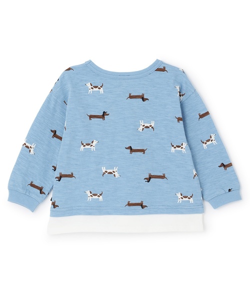 petit main(プティマイン)の「【防汚】マルチ柄長袖Tシャツ(Tシャツ/カットソー・キッズ・トップグレー/サックスブルー/カラフル/グリーン・130cm/100cm/80cm/120cm/90cm/110cm)」の10枚目の写真