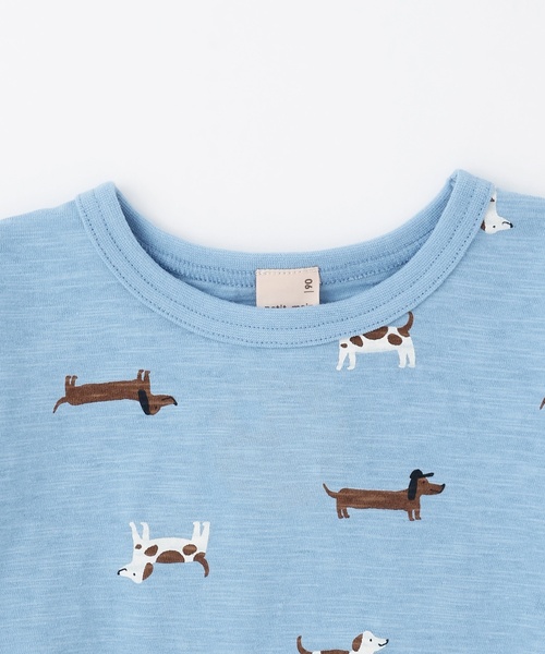 petit main(プティマイン)の「【防汚】マルチ柄長袖Tシャツ(Tシャツ/カットソー・キッズ・トップグレー/サックスブルー/カラフル/グリーン・130cm/100cm/80cm/120cm/90cm/110cm)」の11枚目の写真