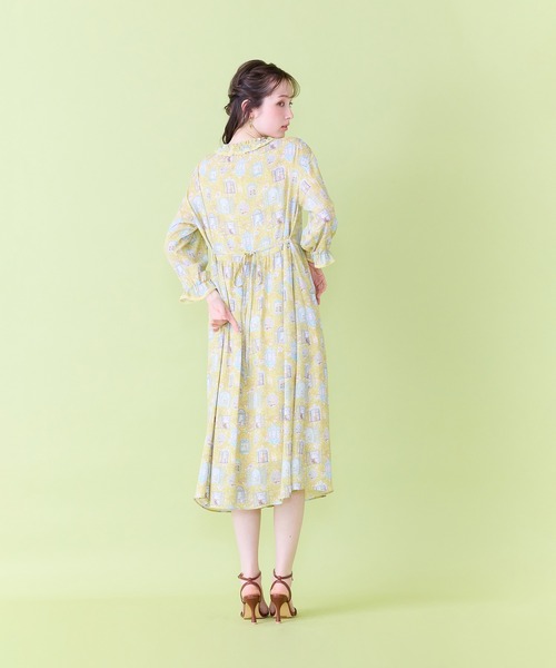 Jolly Poupee(ジョリープッペ)の「【22fabric】ルームメイトPT/フリル襟ワンピース(ワンピース・レディース・グリーン/イエロー・38/42/46)」の3枚目の写真