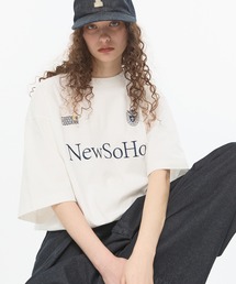 CODDERR（コーダー）の「【CODDERR】ロゴ刺繍 ドロスト ゲームデザイン半袖Tシャツ（Tシャツ/カットソー）」