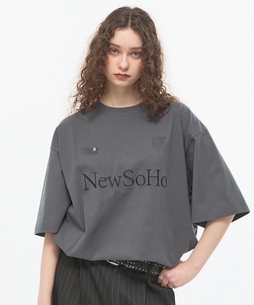CODDERR(コーダー)の「【CODDERR】ロゴ刺繍 ドロスト ゲームデザイン半袖Tシャツ(Tシャツ/カットソー・メンズ・オフホワイト/ブラック/レッド/ダークブラウン/ダークグレー/ネイビー/カモフラージュ・M/L)」の3枚目の写真