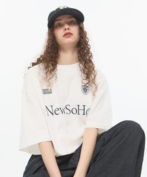 CODDERR（コーダー）の「【CODDERR】ロゴ刺繍 ドロスト ゲームデザイン半袖Tシャツ（Tシャツ/カットソー）」