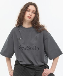 CODDERR（コーダー）の「【CODDERR】ロゴ刺繍 ドロスト ゲームデザイン半袖Tシャツ（Tシャツ/カットソー）」